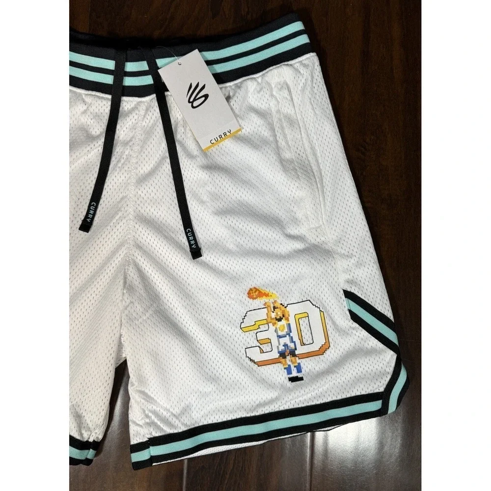 UNDER ARMOUR x Steph Curry NBA Jam Basketball Shorts White Mens Sz 2XL *NEW* $90